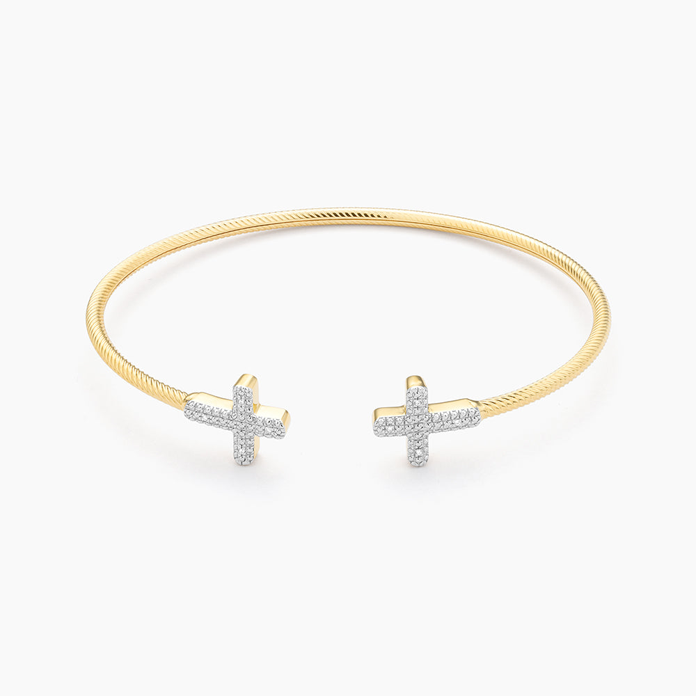 ES Keep The Faith! Cross Cuff Bracelet