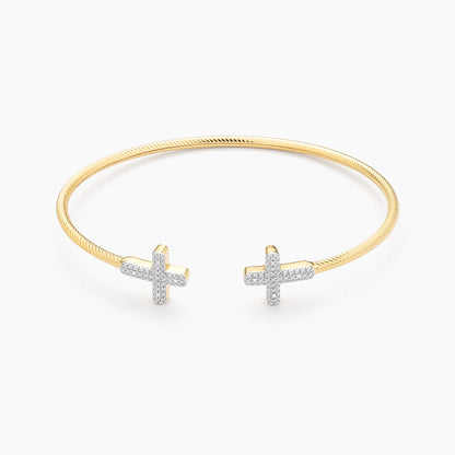 ES Keep The Faith! Cross Cuff Bracelet