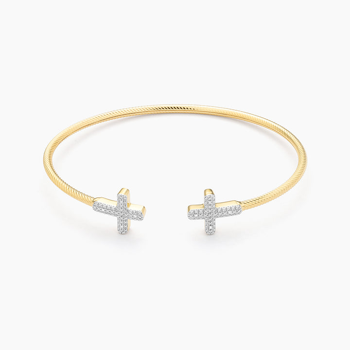 ES Keep The Faith! Cross Cuff Bracelet