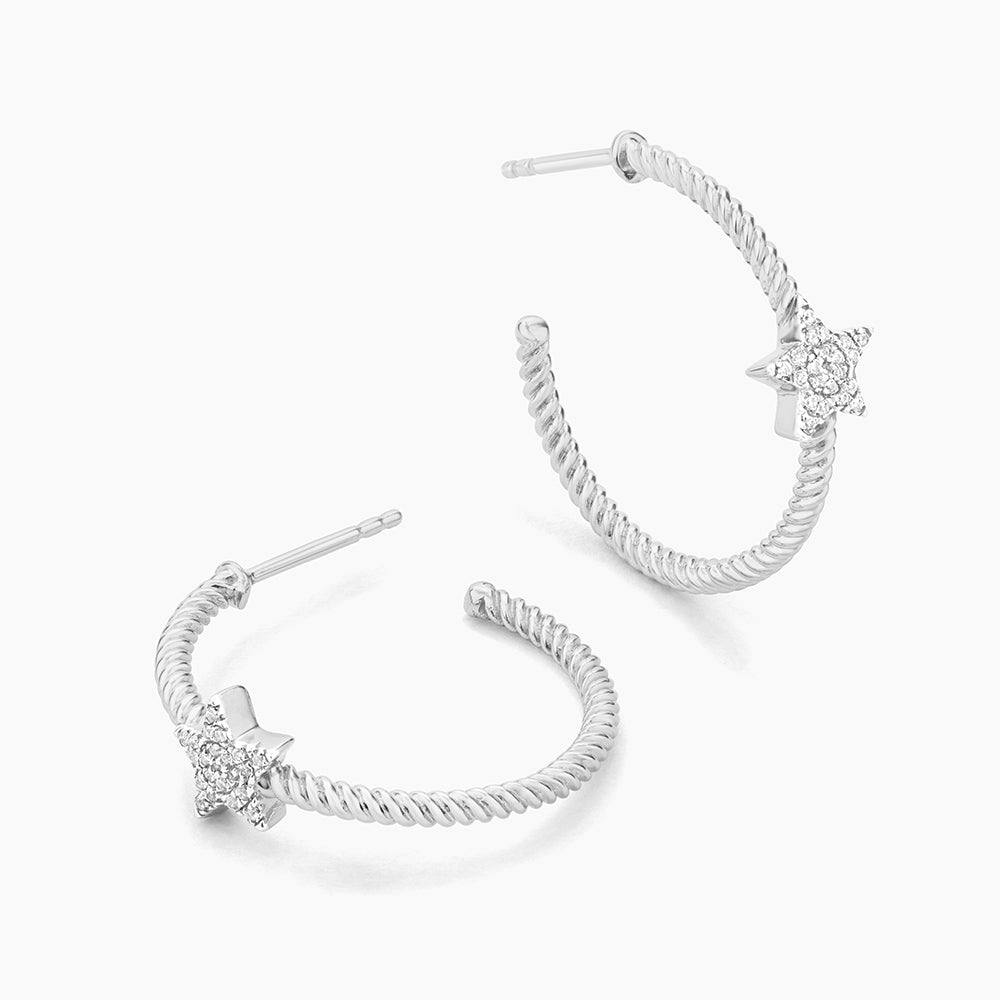 ES Star Hoop Earrings