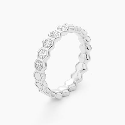 ES Oh Beehive! Honeycomb Statement Ring