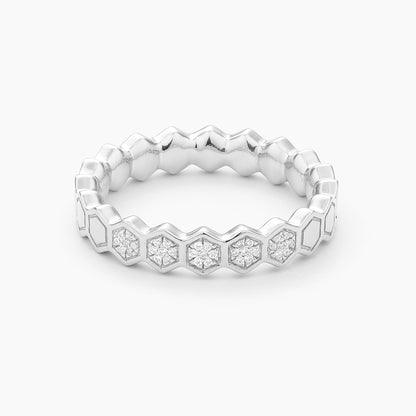 ES Oh Beehive! Honeycomb Statement Ring