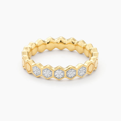 ES Oh Beehive! Honeycomb Statement Ring