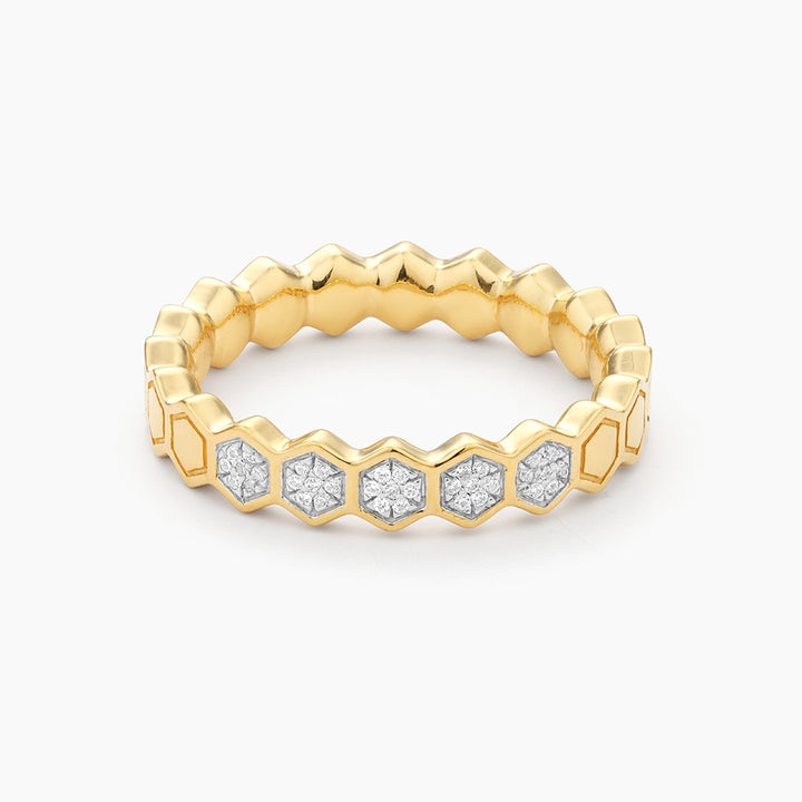ES Oh Beehive! Honeycomb Statement Ring