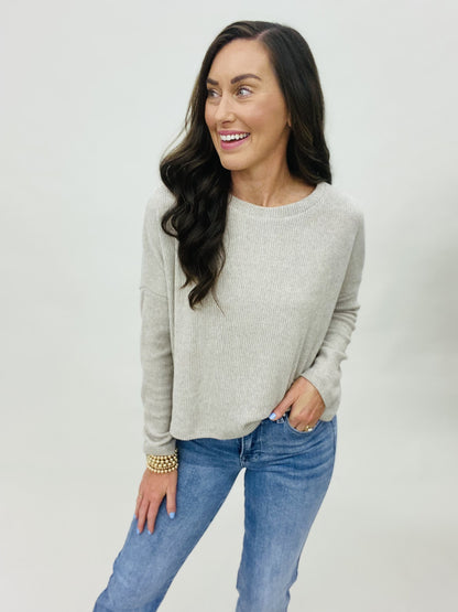 LD STEAL - Ribbed Crush Sweater - AS, LOTS