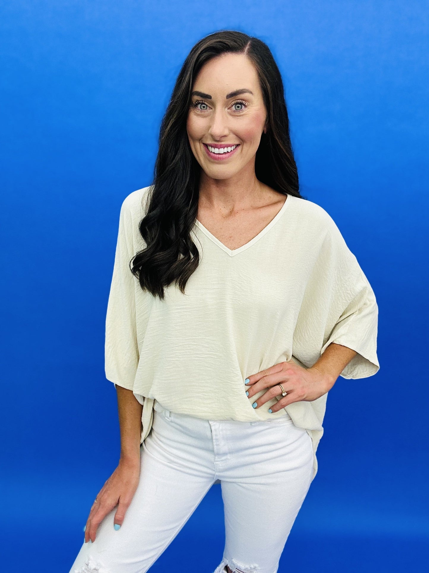 The Solid Airflo Poncho Top - LOTS, AS
