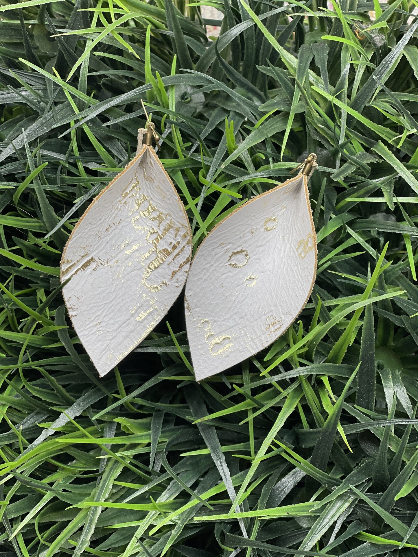 The Hint of Gold Leather Earrings