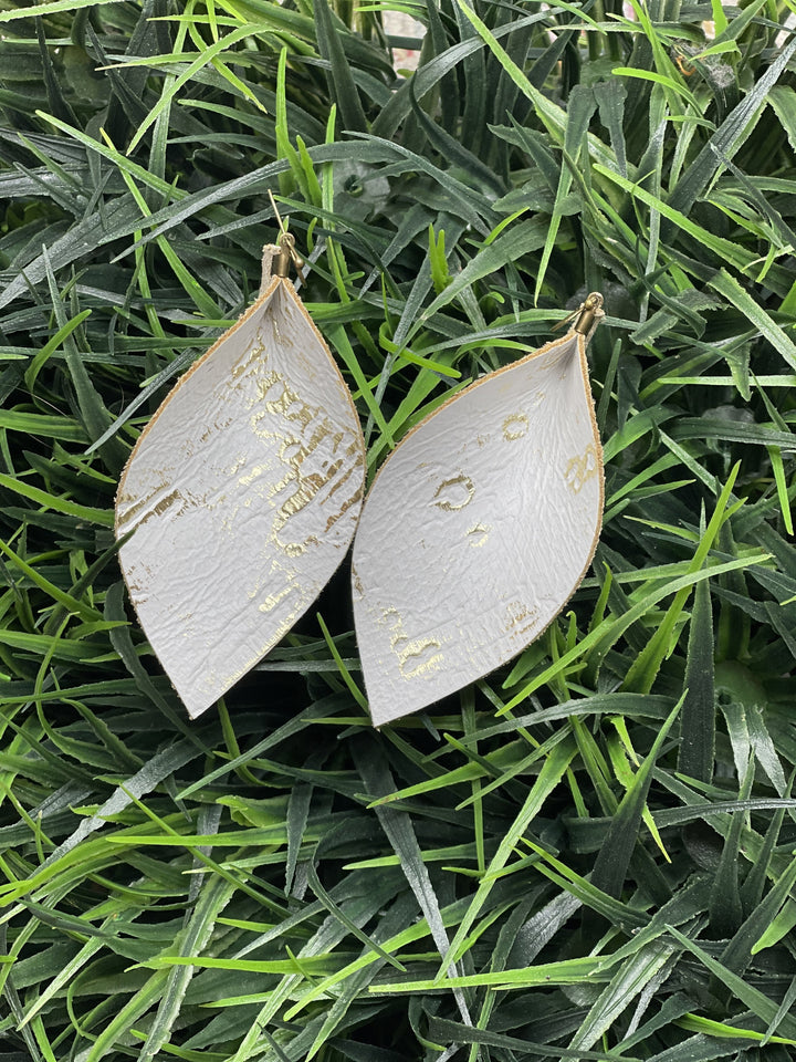 The Hint of Gold Leather Earrings