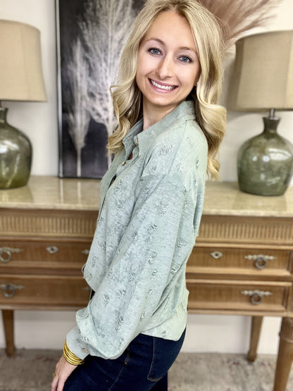 The Textured Sage Top