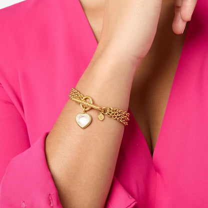 JV Heart Link Bracelet