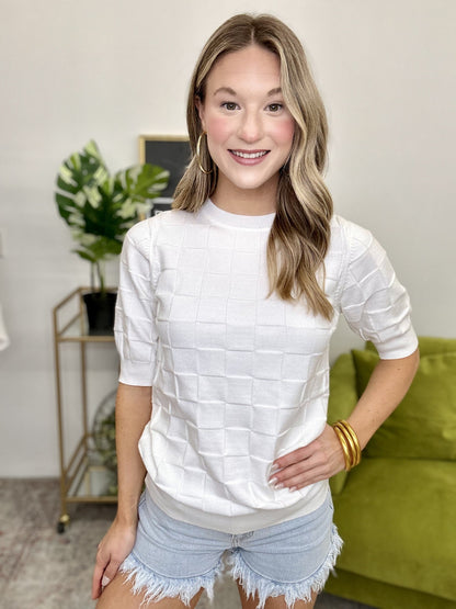 The Woven Slight Puff Top-7 Colors