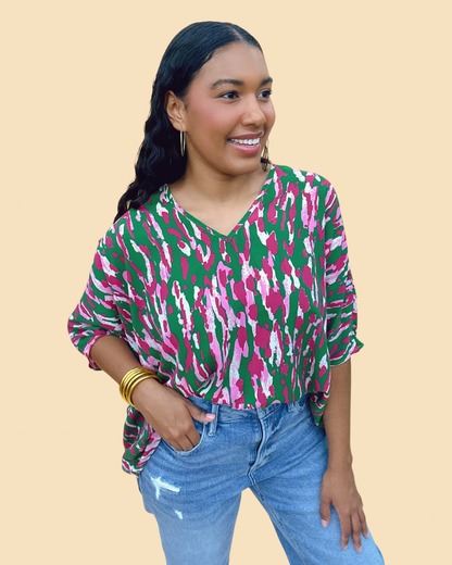 The Berry Forest Poncho Top - AS