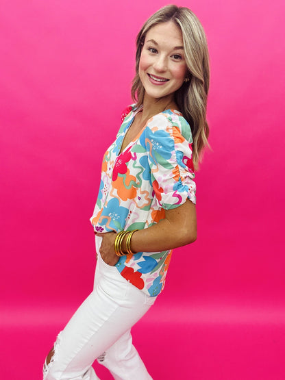 The Brady Bunch Ruched Top - AS