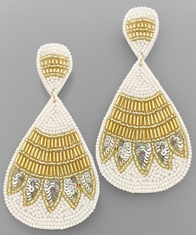The Beaded Teardrops-6 Colors