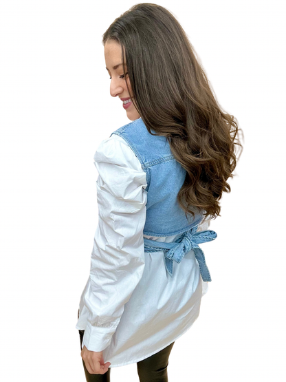 The Denim Wrap Vest