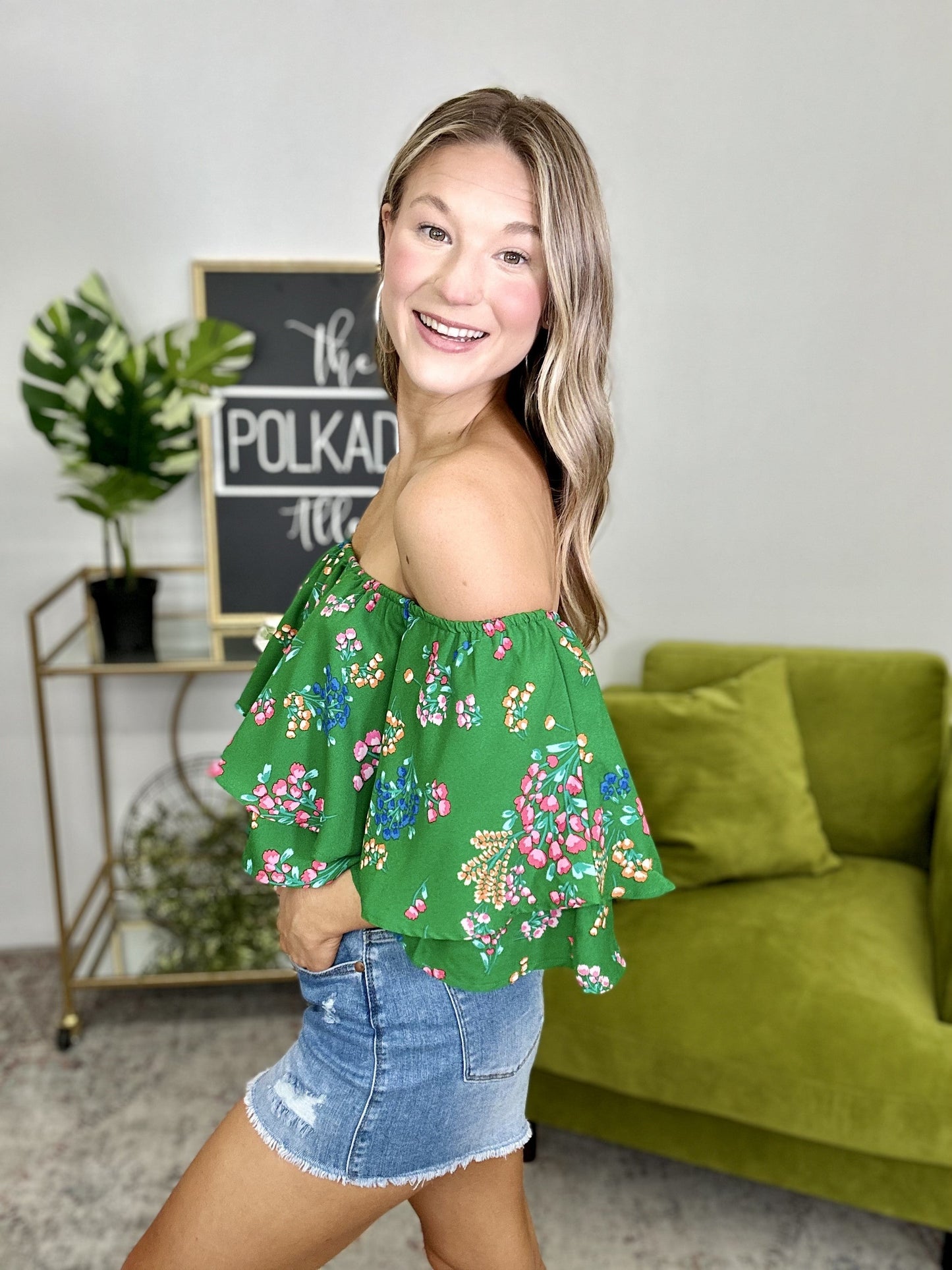 The Green Charmer Top