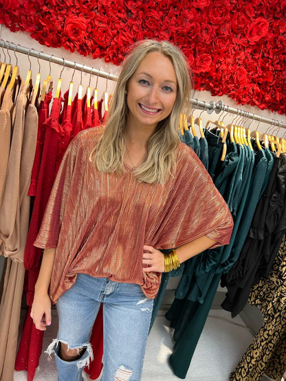 The Rose Glam Poncho Top - AS
