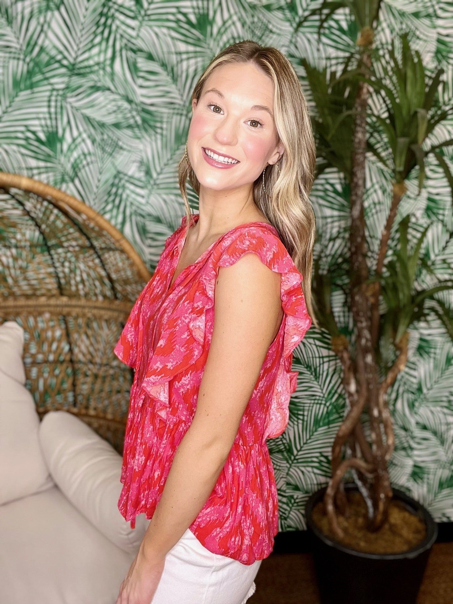 The Ikat Flutter Top-AS