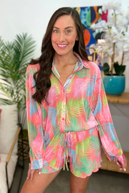 The Malibu Sunset Pleated Set
