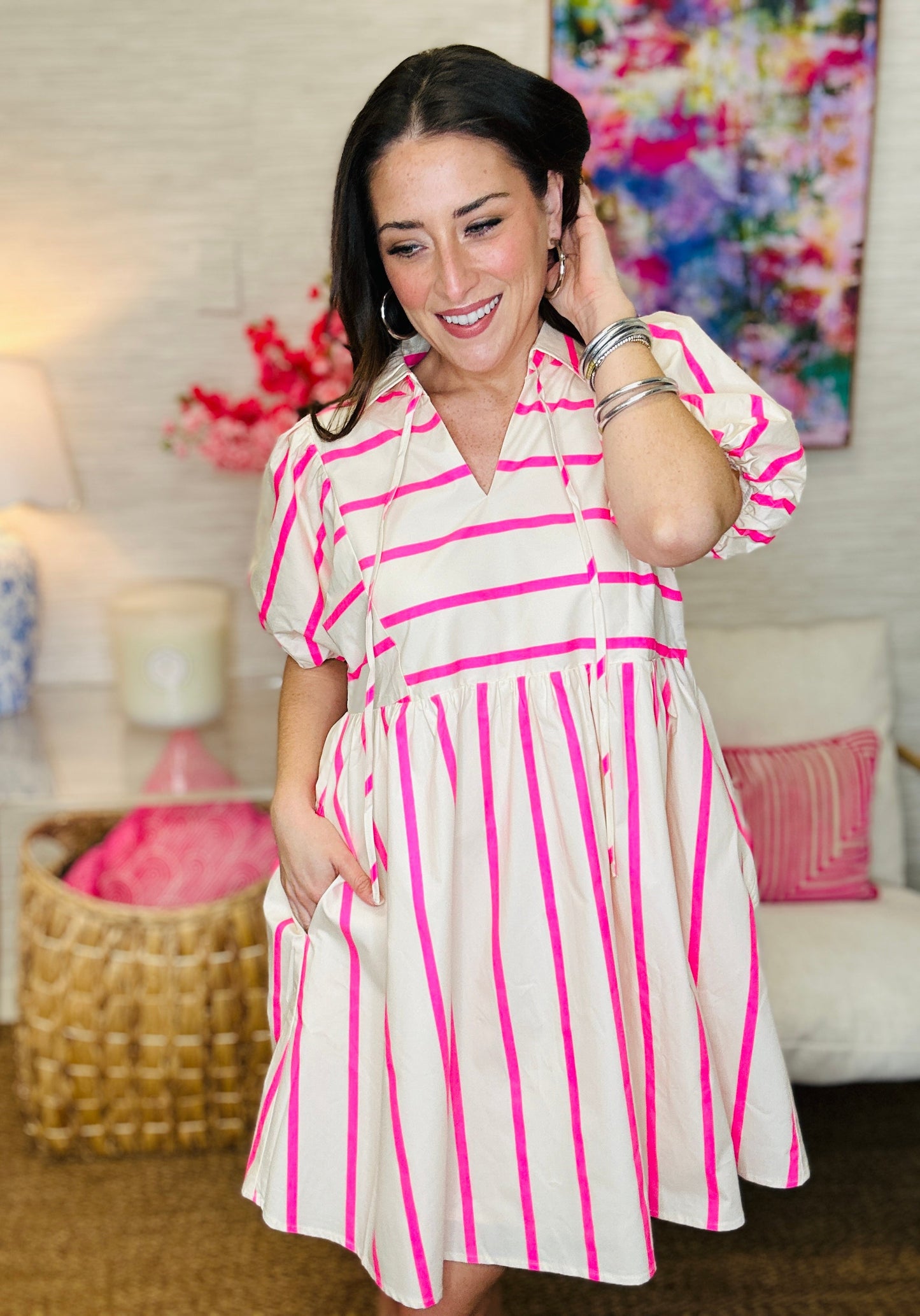 The Candy Stripe Dress-3 Colors