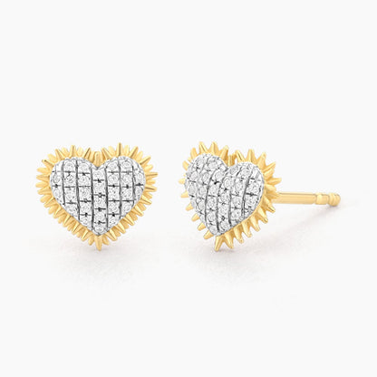 ES Spiked Heart Stud Earrings