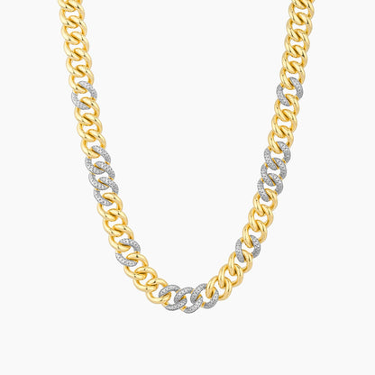 ES Duo-Tone Cuban Necklace