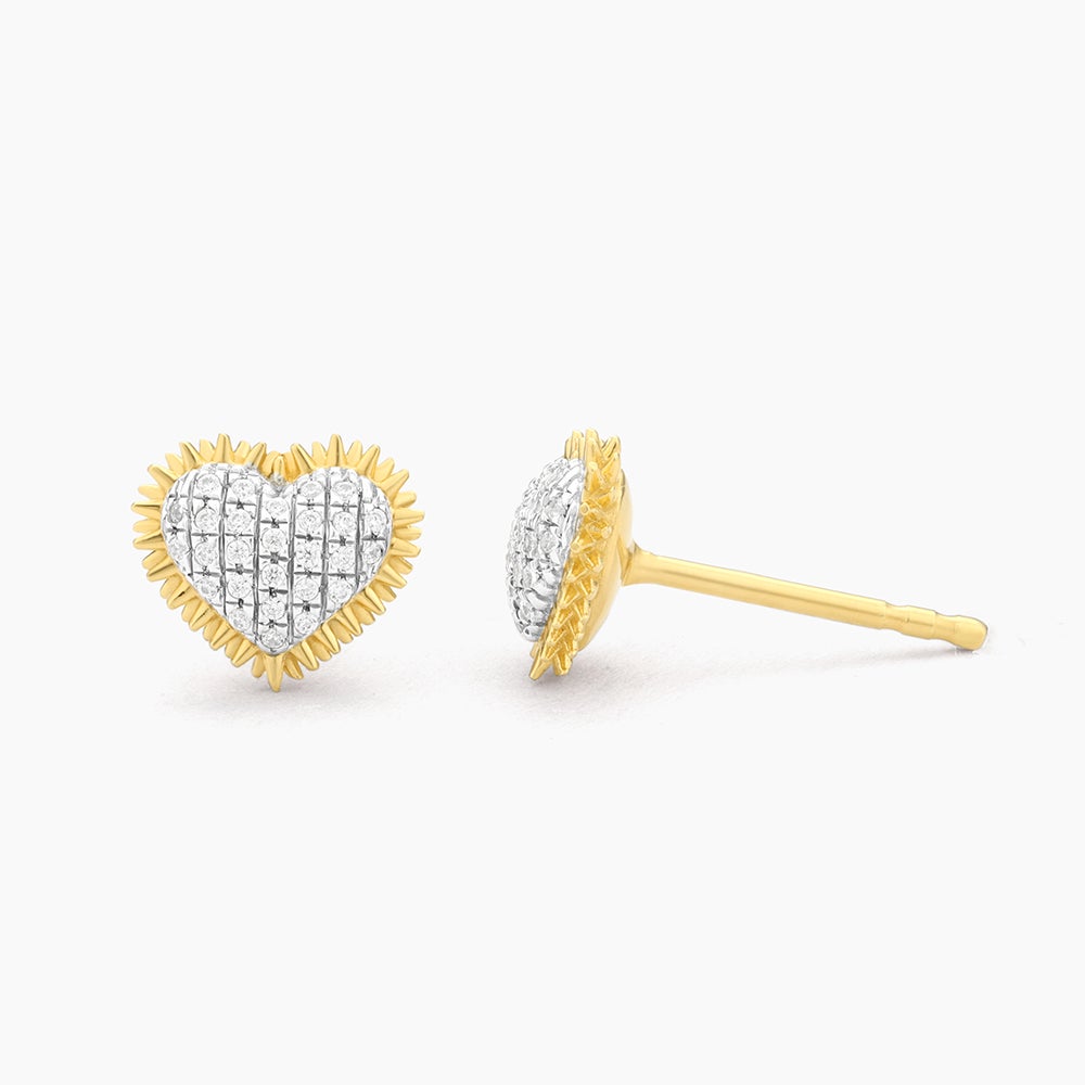 ES Spiked Heart Stud Earrings