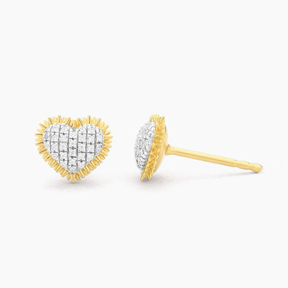 ES Spiked Heart Stud Earrings
