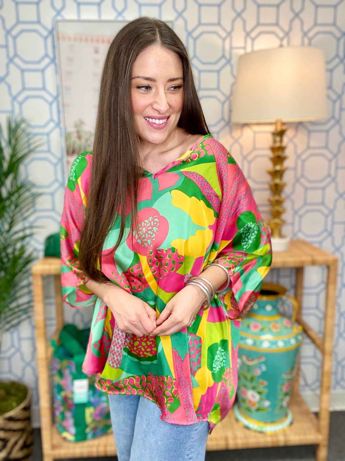 The Tropical Punch Poncho Top-AS