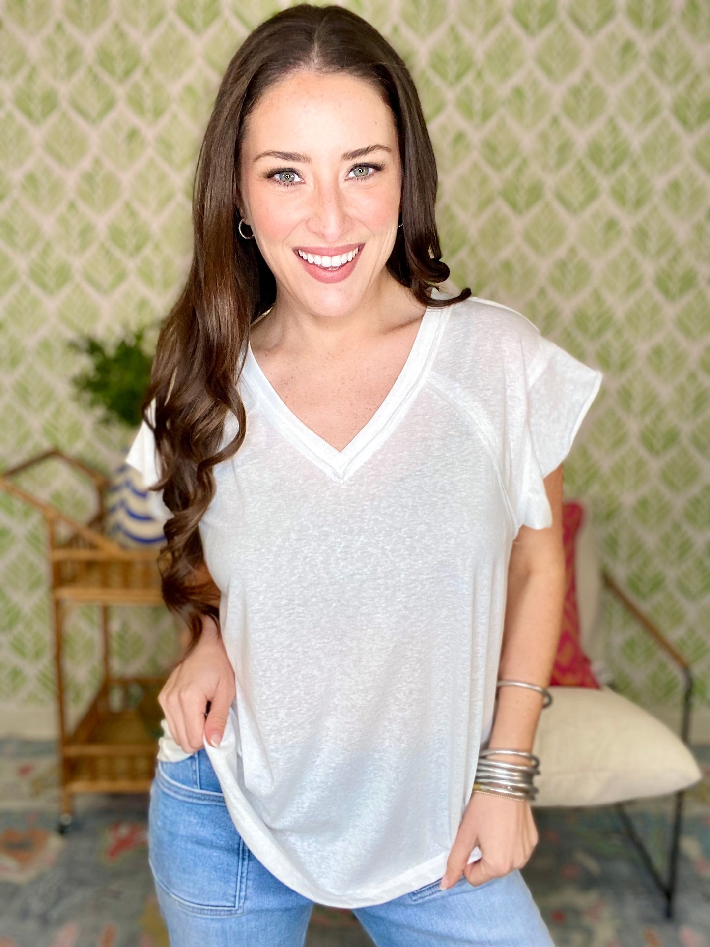 The POL Ruffle Tee-5 Colors
