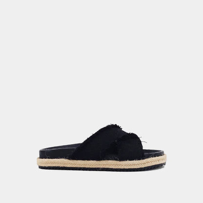 The Black Courtney Sandals