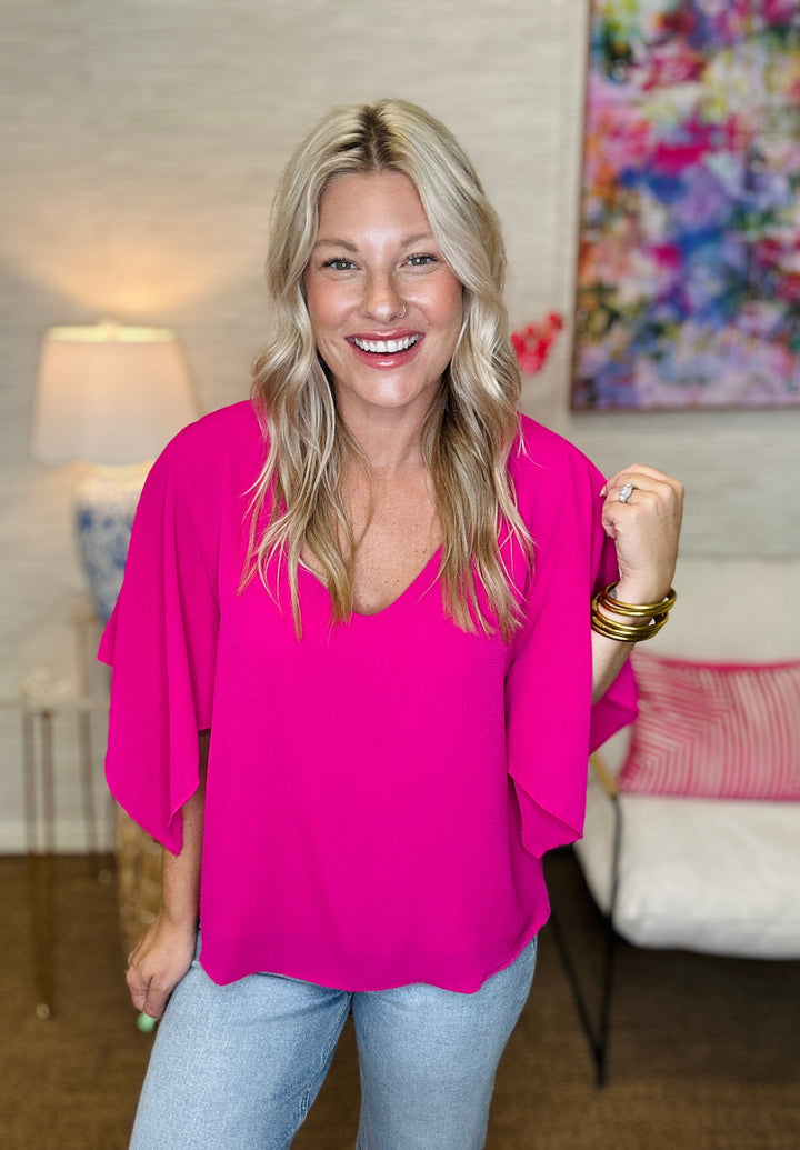 The Flutter Sleeve Top-3 Colors