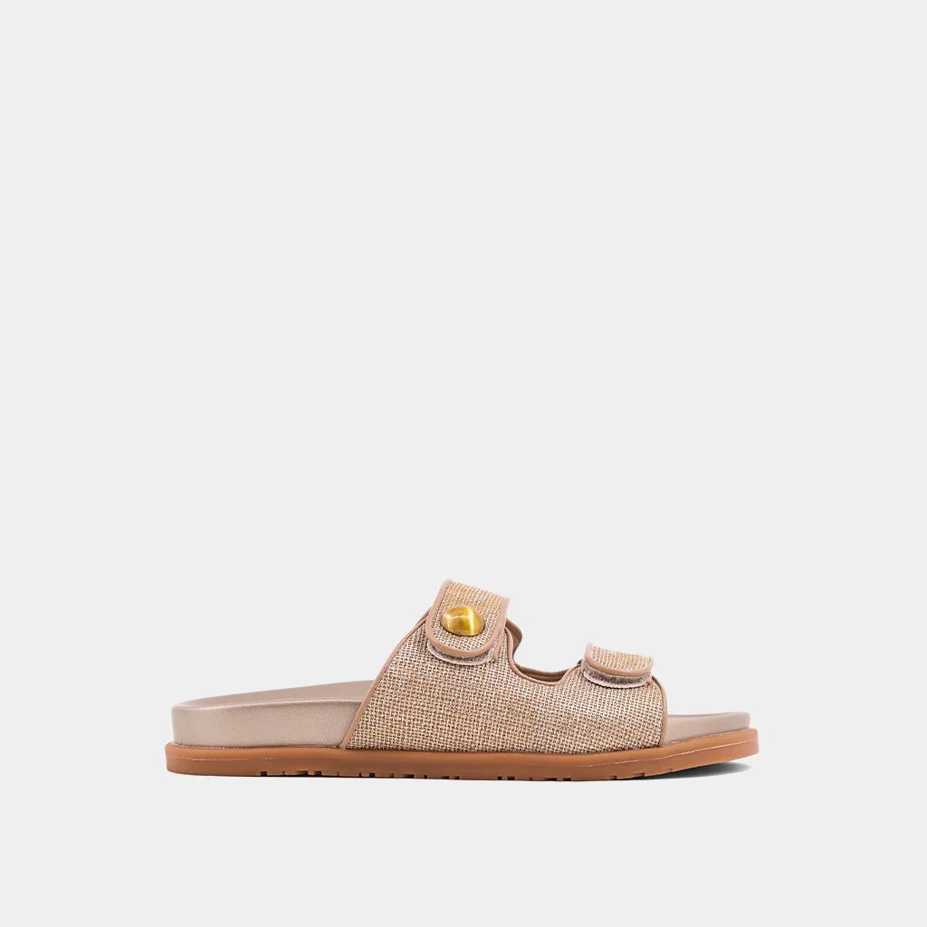 The Gold Woven Blair Sandals