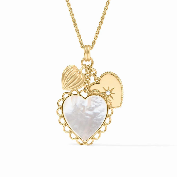 JV Heart Trio Charm Pendant