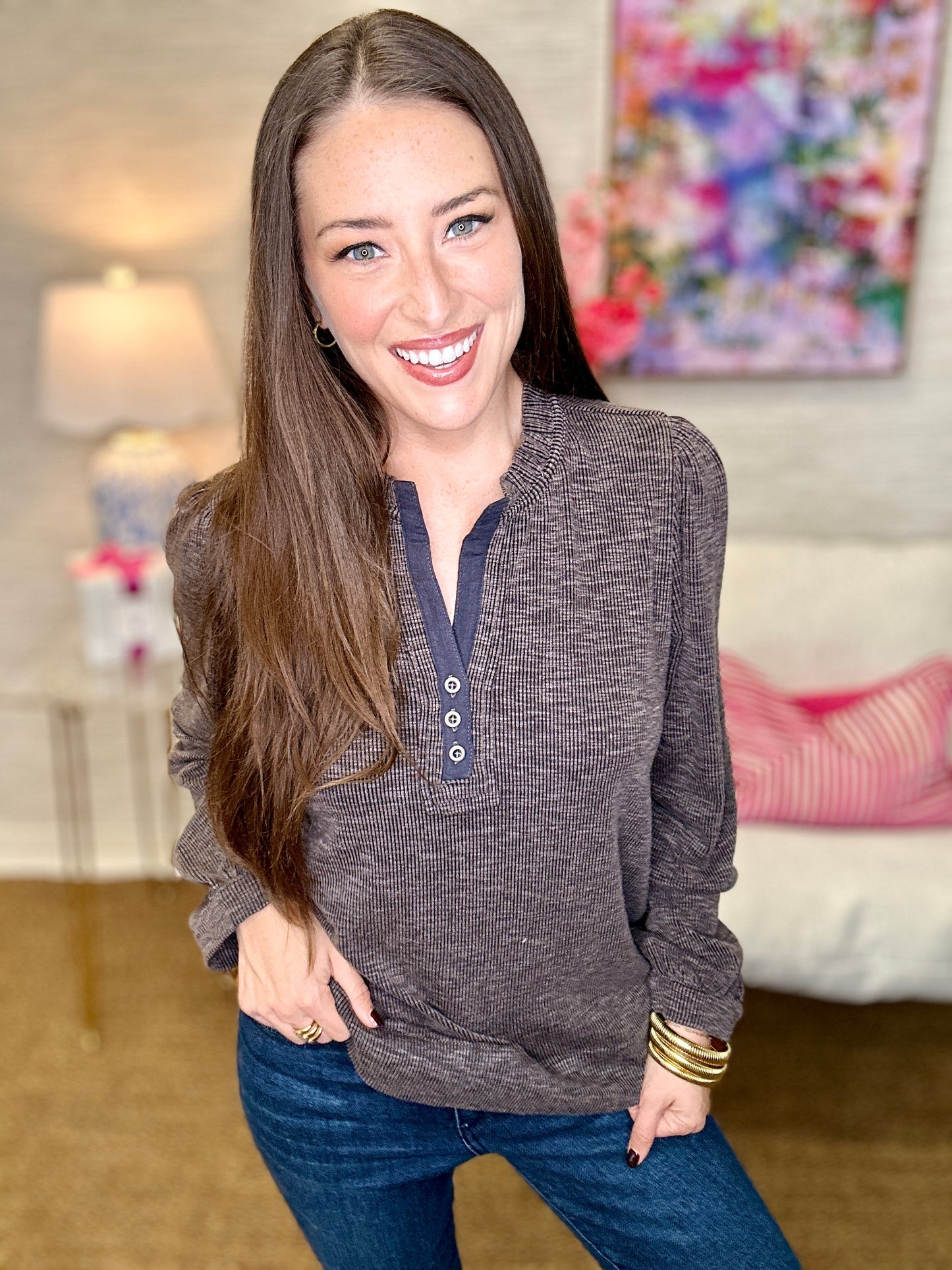 The Petra Henley - 8 Colors
