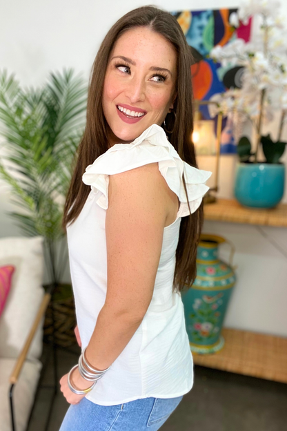 The STEAL Cherry Ruffle Top - 8 Colors