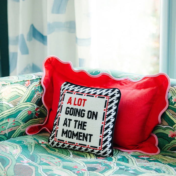 The A Lot Going On Needlepoint Pillow
