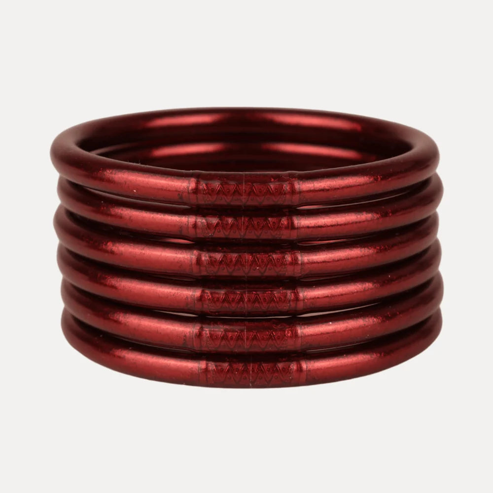 Merlot All Weather Bangles- Set of 6