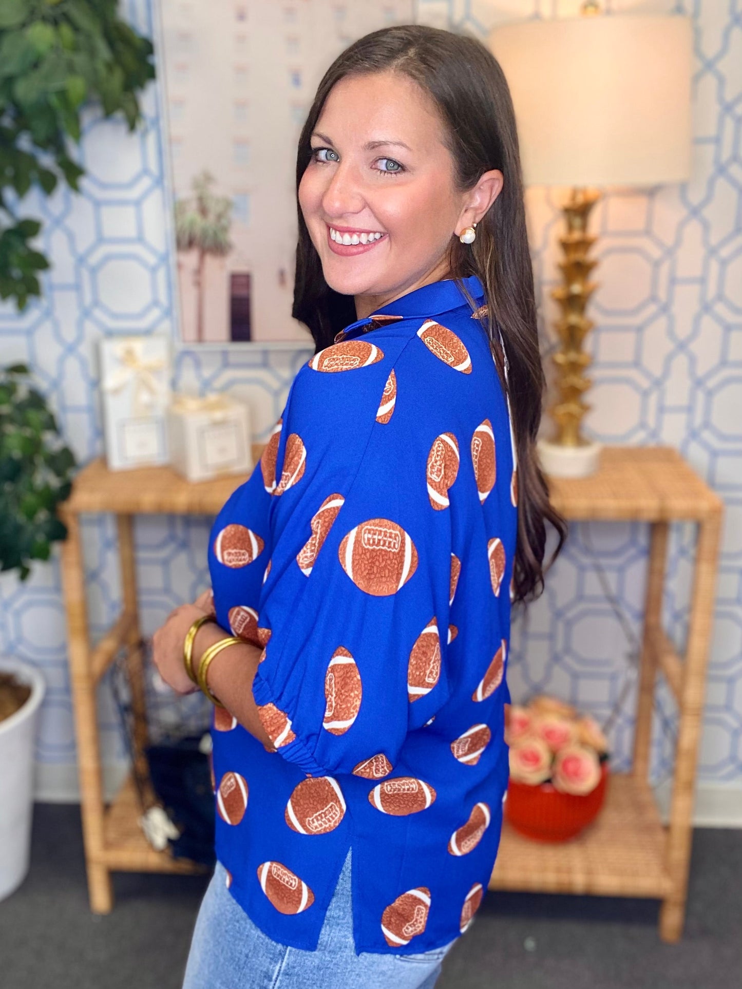 The Go Blue Sloan Top