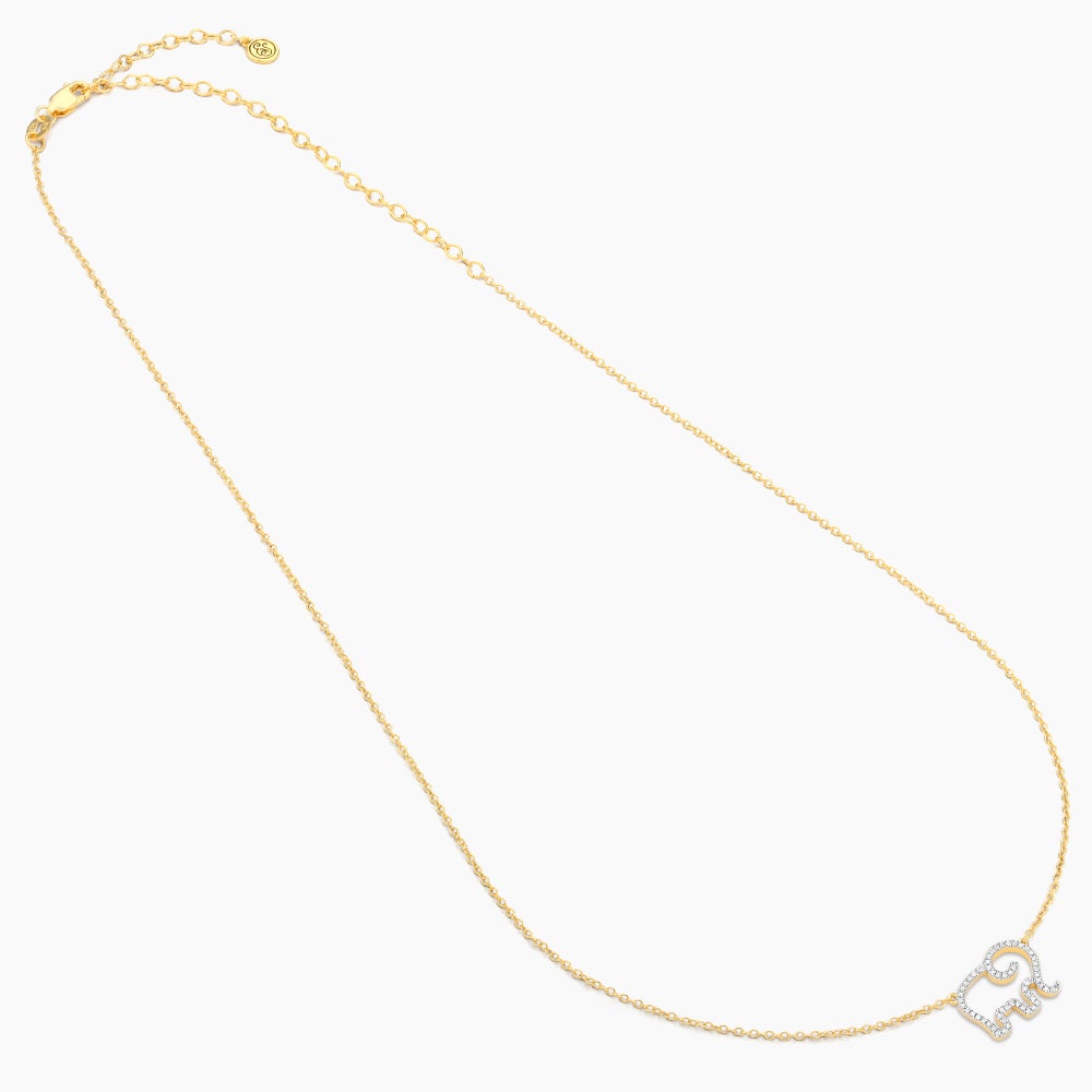 ES Elephant Mom Pendant Necklace