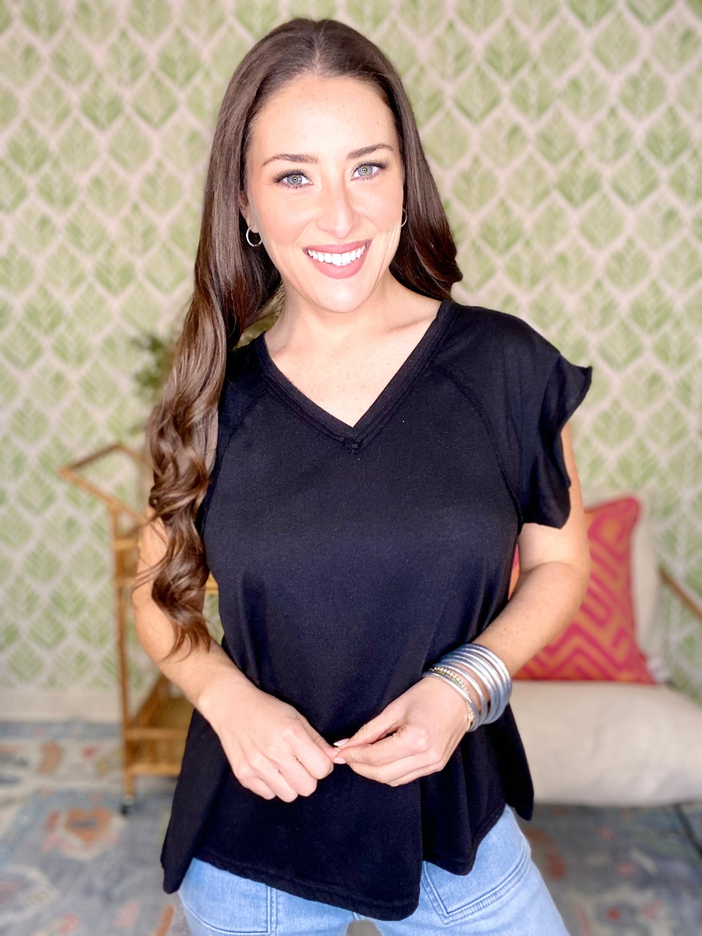 The POL Ruffle Tee-5 Colors