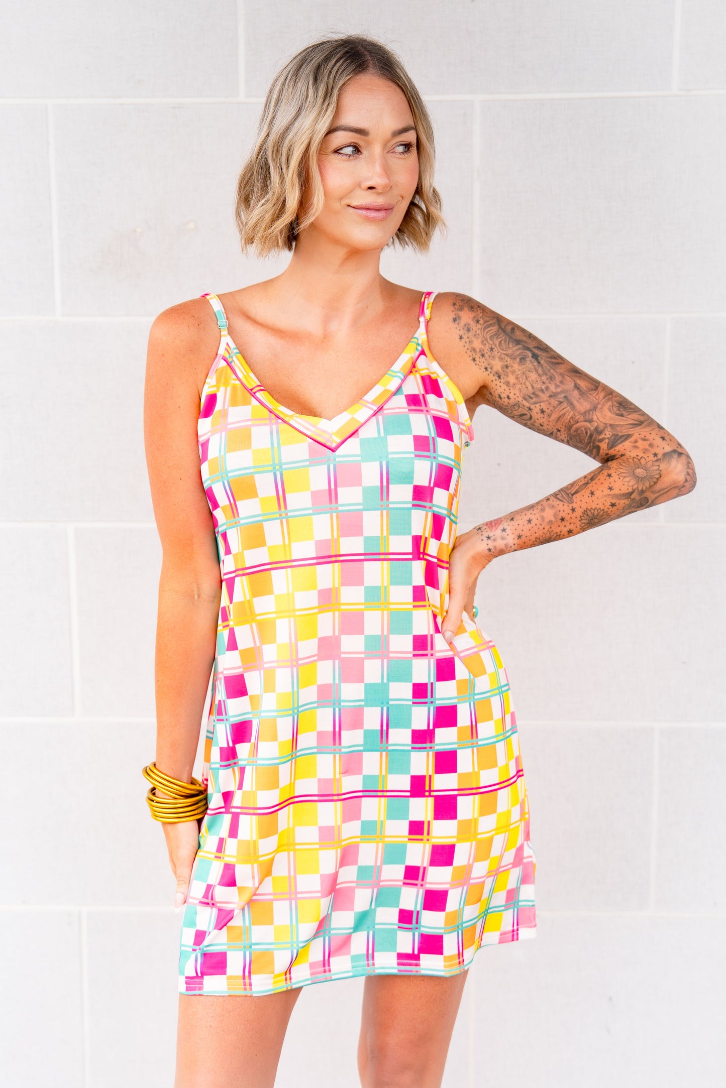The Buckley Jameson Gown in Retro Check