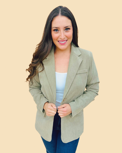 The Jonathan Blazer in Khaki-AS