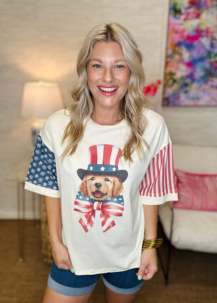 The Americana Puppy Tee