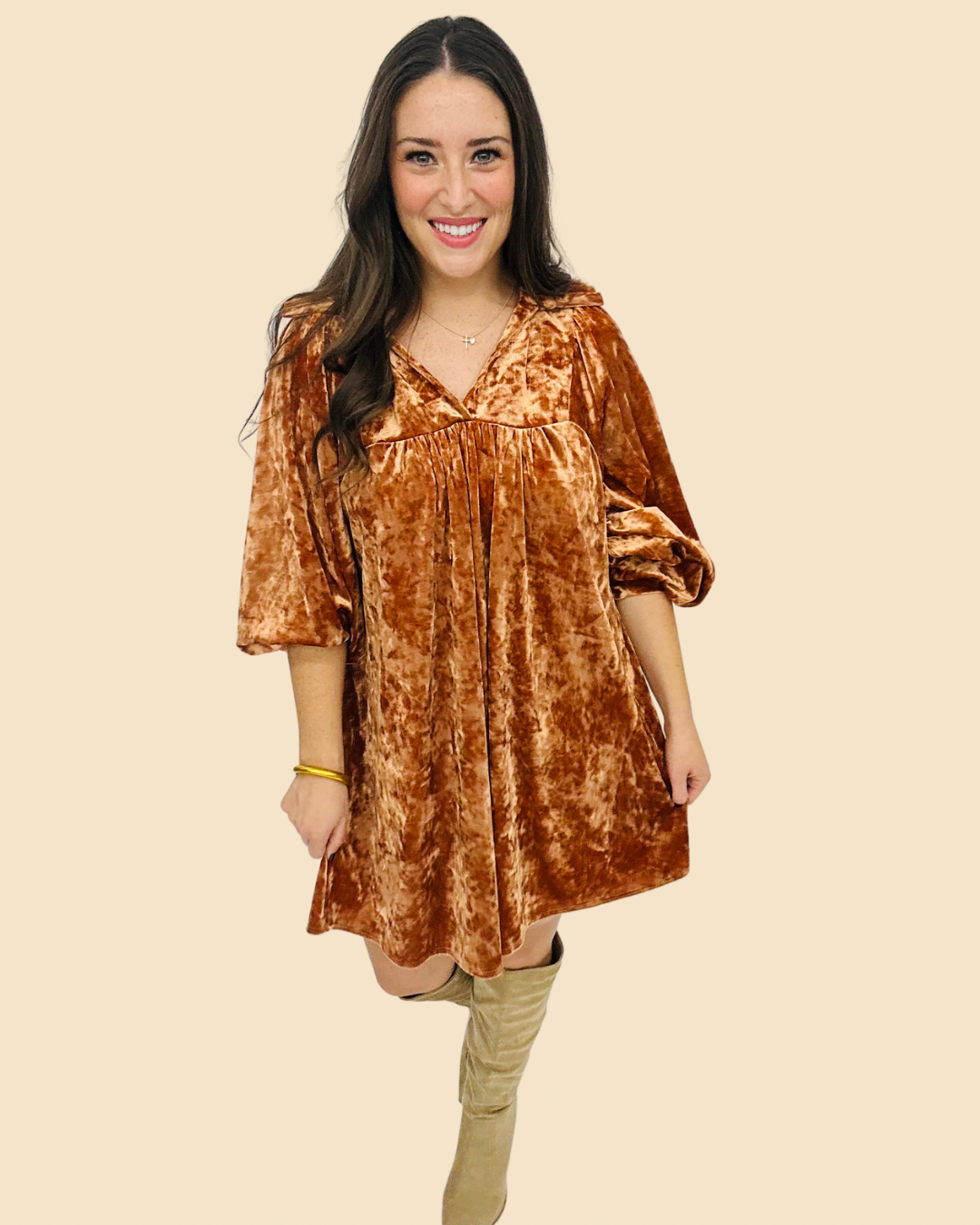 The Caramel Crush Savannah Dress - AS