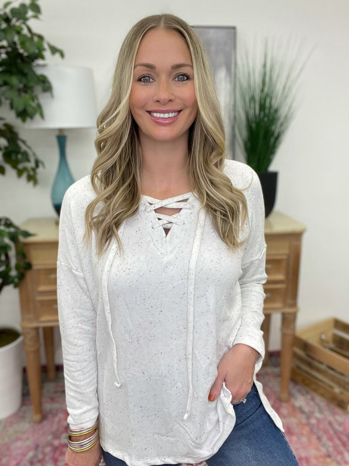 The Tied Slight Confetti Pullover