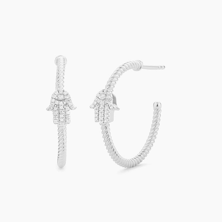 ES Hamsa Hoop Earrings