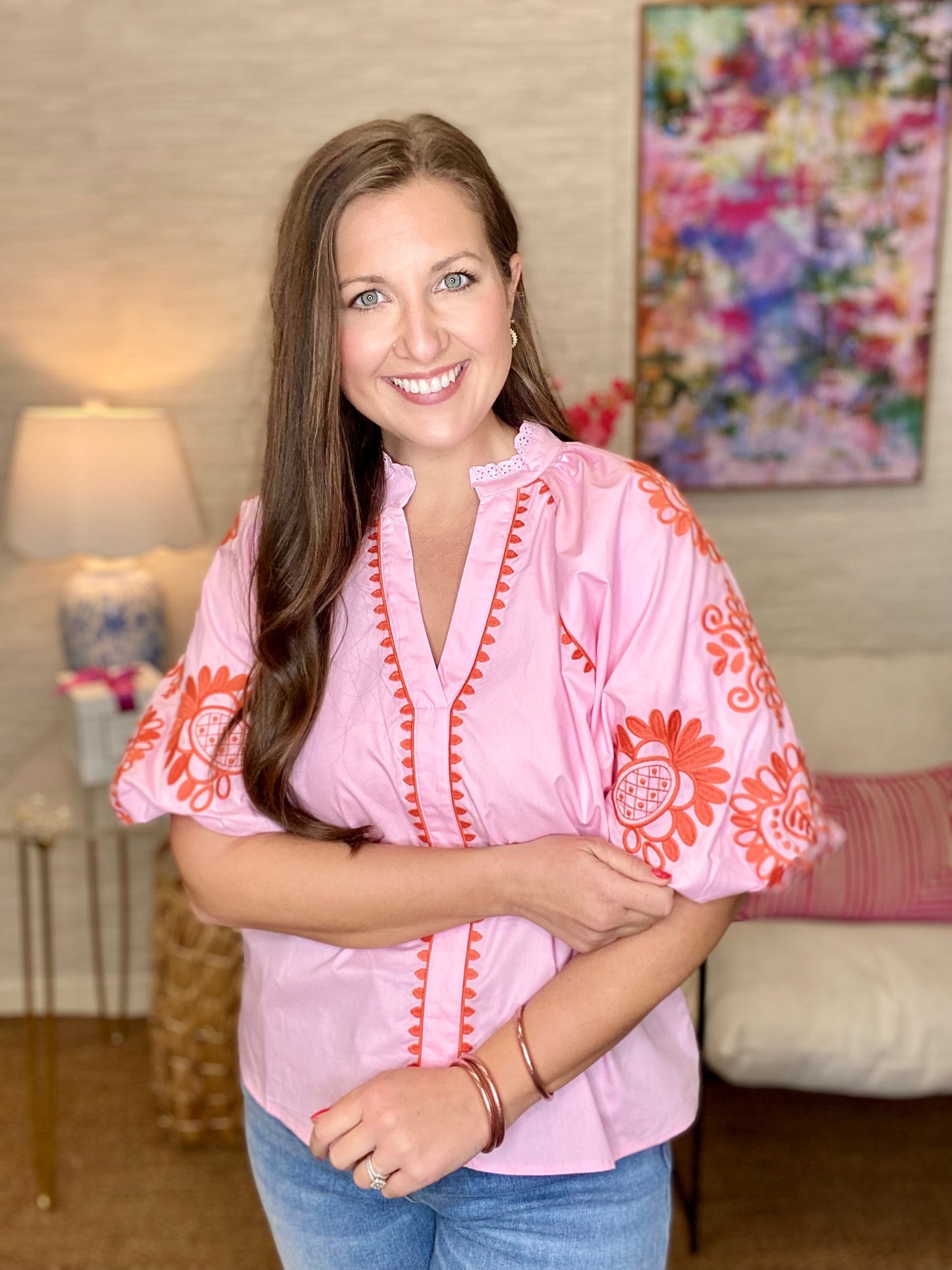The Julia Pink Top