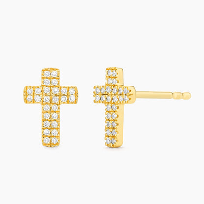ES Small Cross Stud Earrings