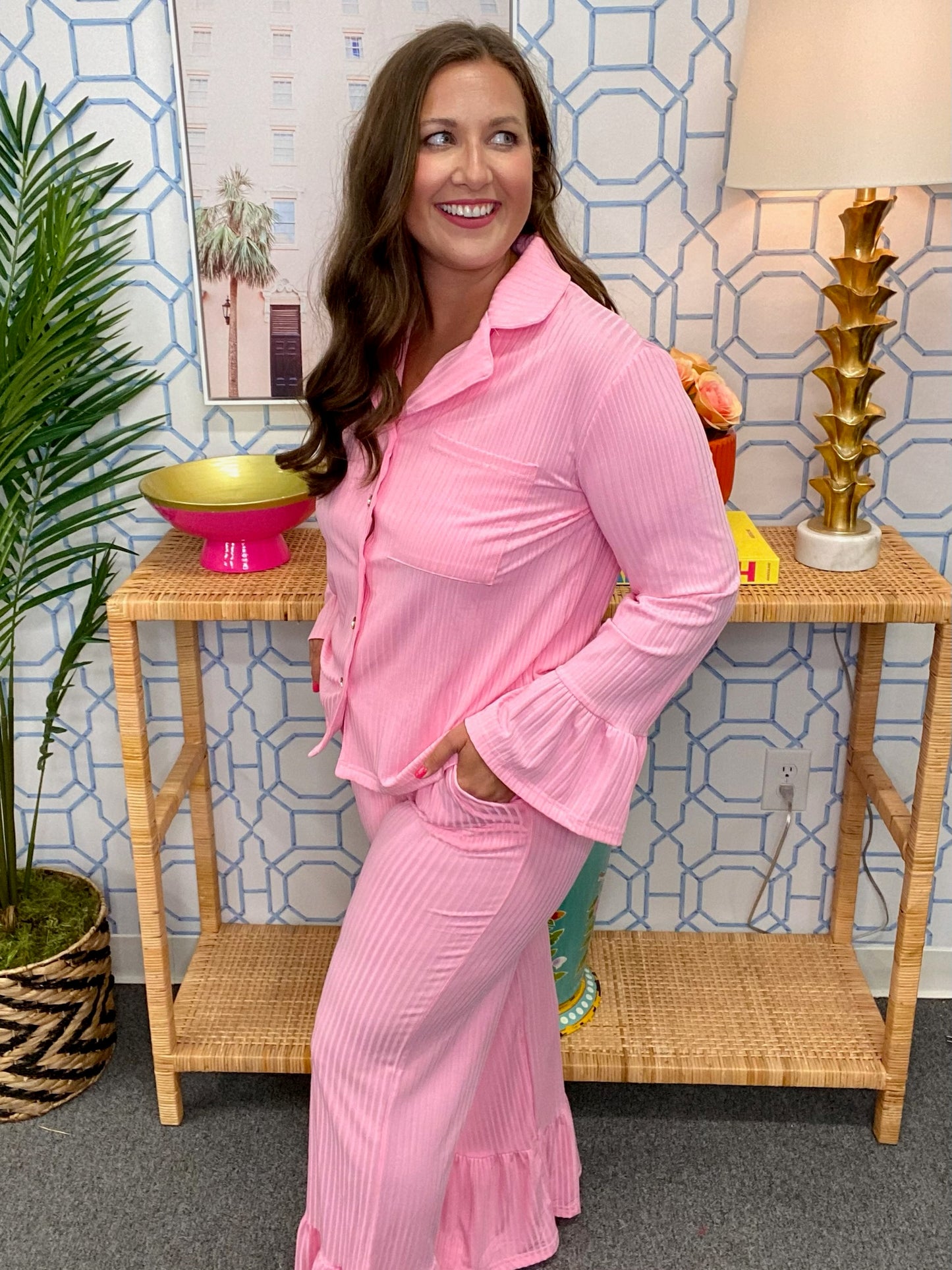 The Buckley Maggie Ruffle Set in Pink